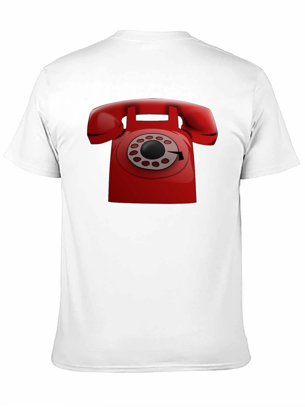 Retro Red Rotary Phone Graphic T-Shirt