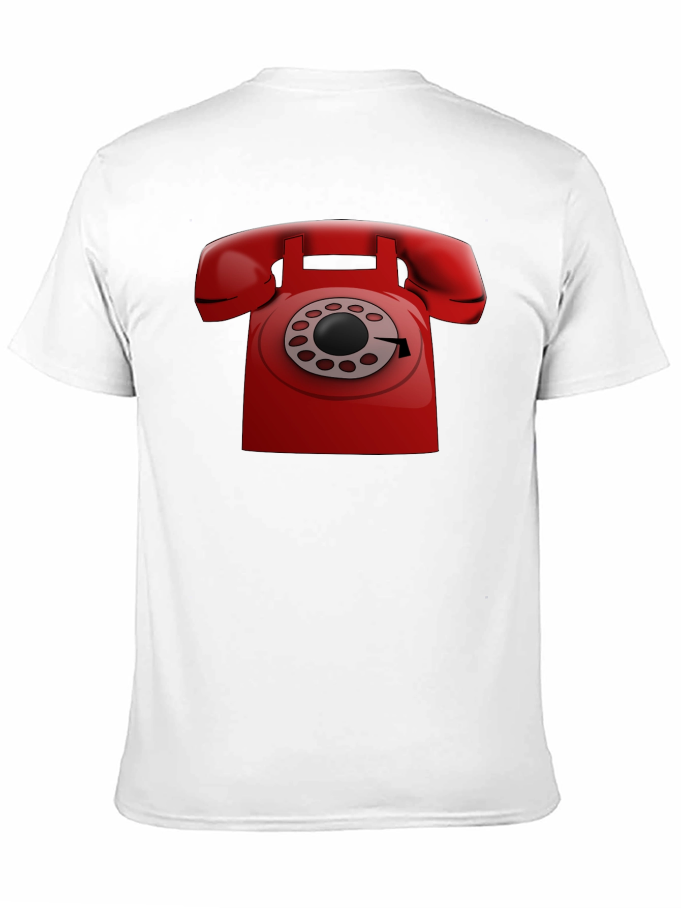 Retro Red Rotary Phone Graphic T-Shirt