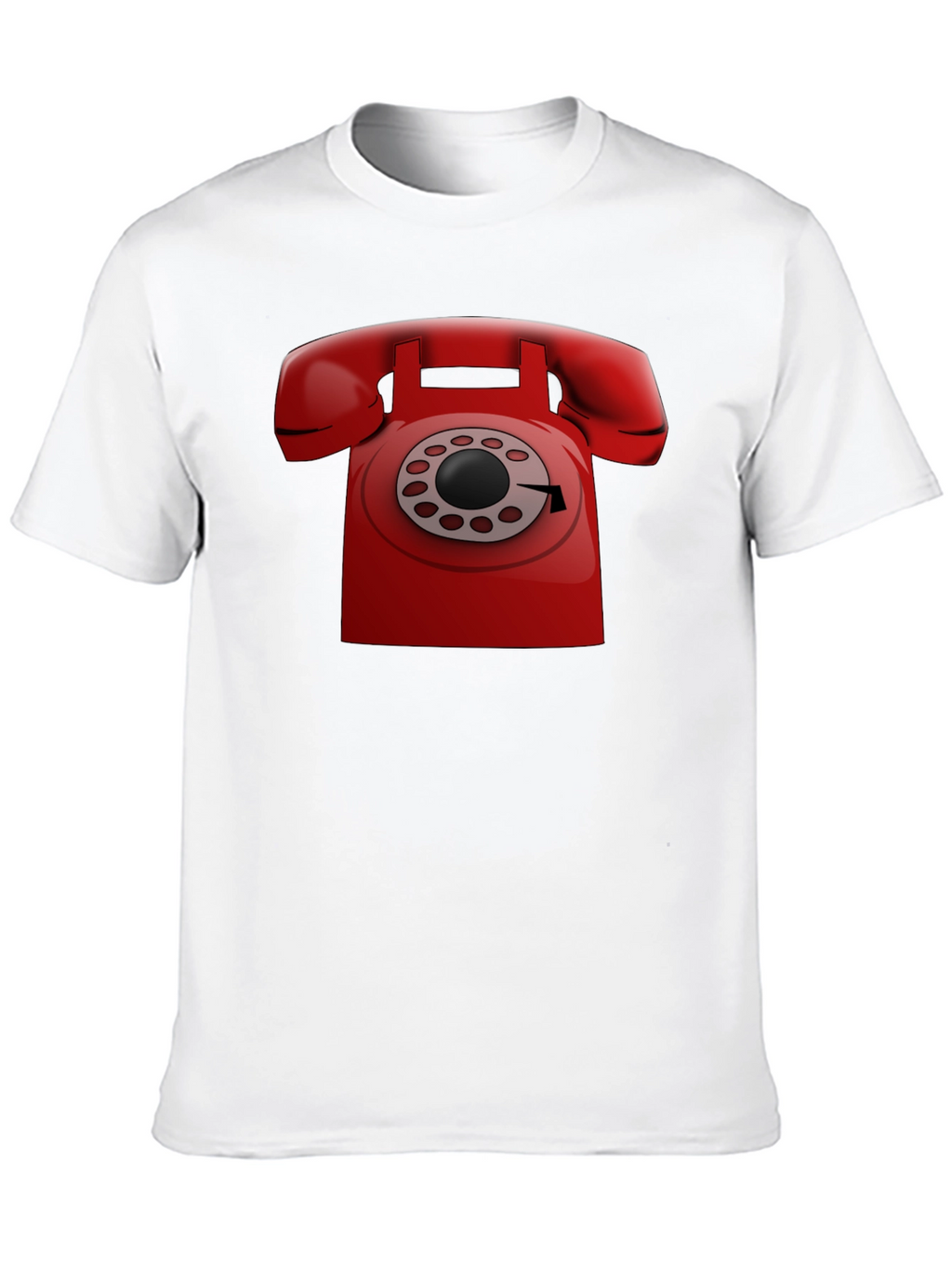 Retro Red Rotary Phone Graphic T-Shirt