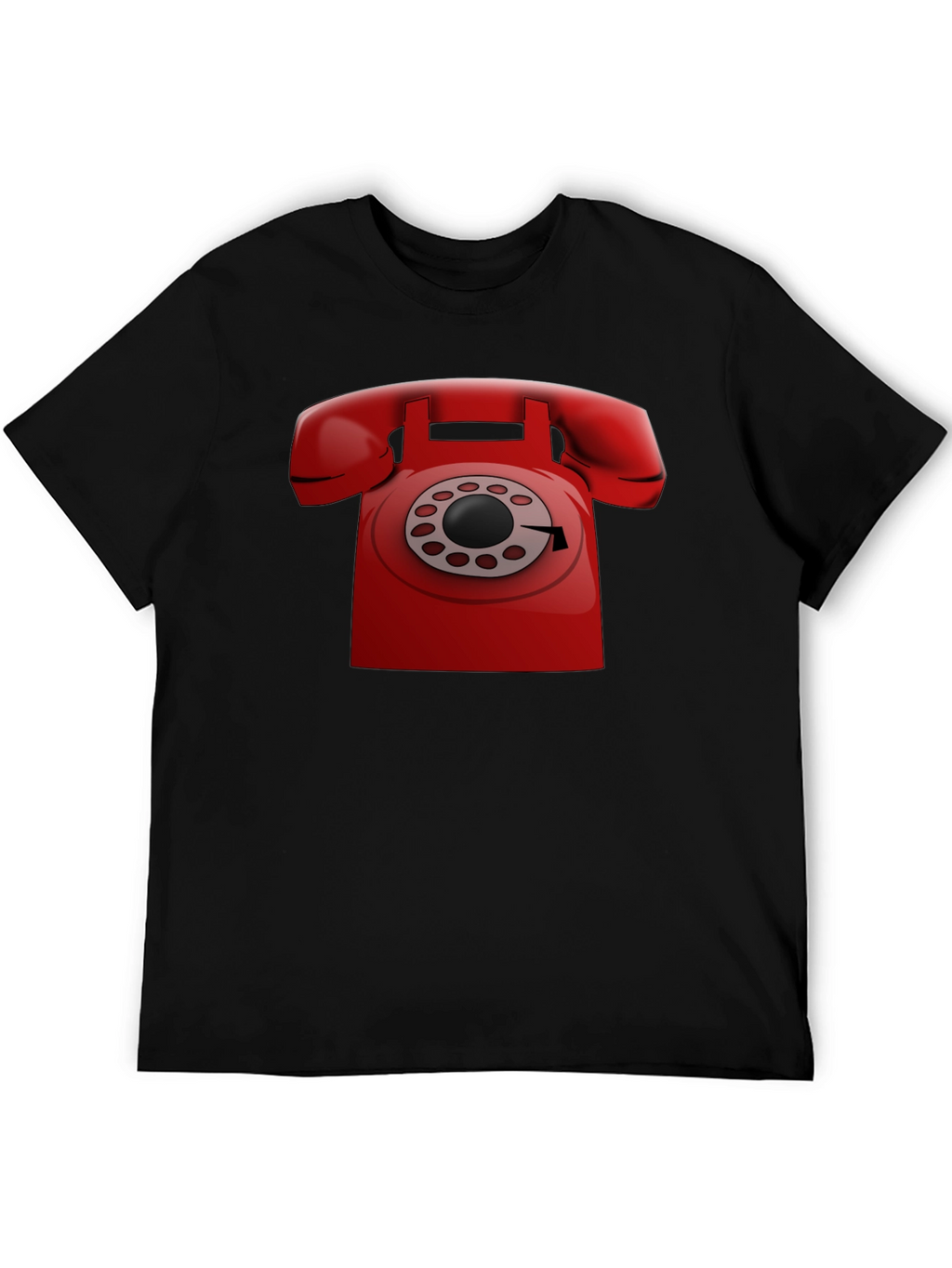 Retro Red Rotary Phone Graphic T-Shirt