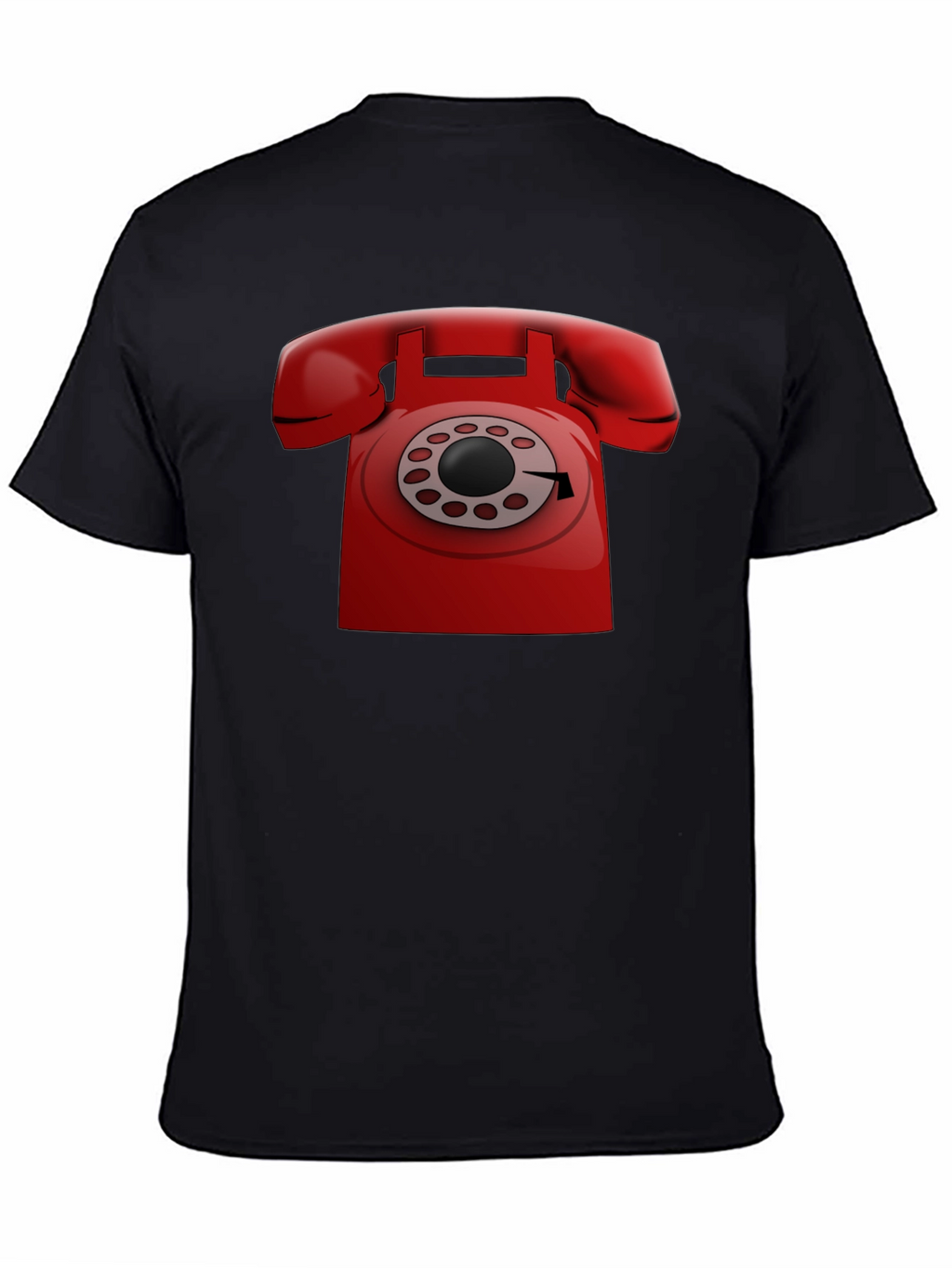Retro Red Rotary Phone Graphic T-Shirt