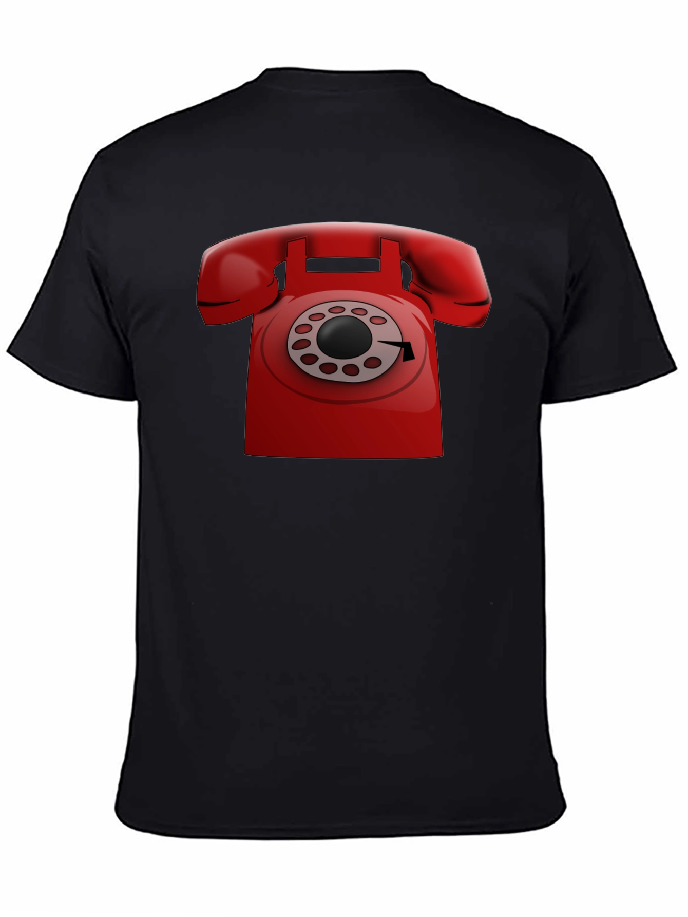 Retro Red Rotary Phone Graphic T-Shirt