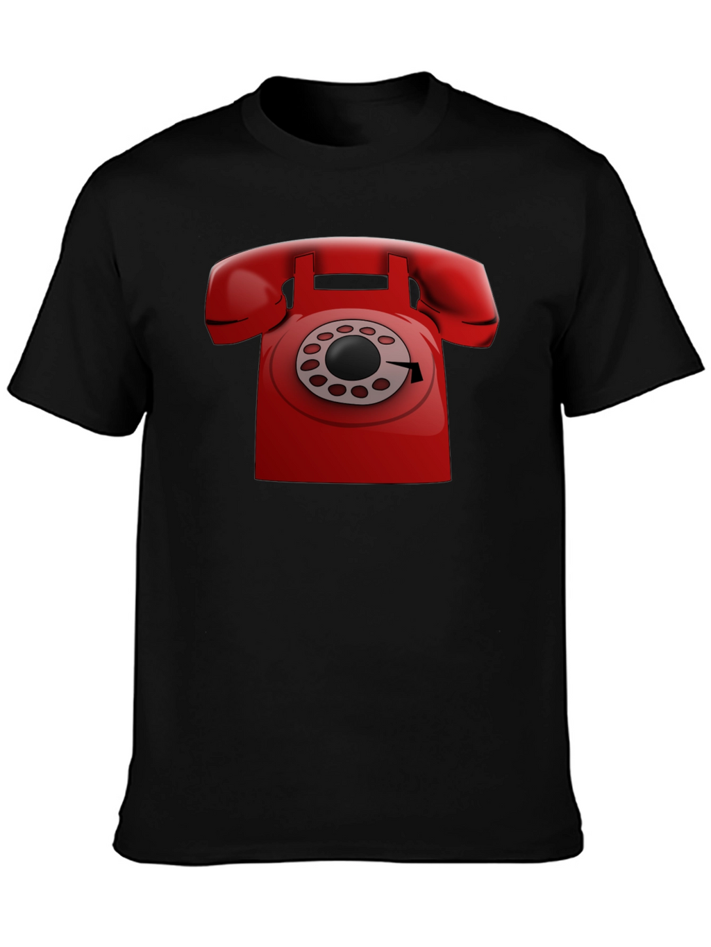 Retro Red Rotary Phone Graphic T-Shirt