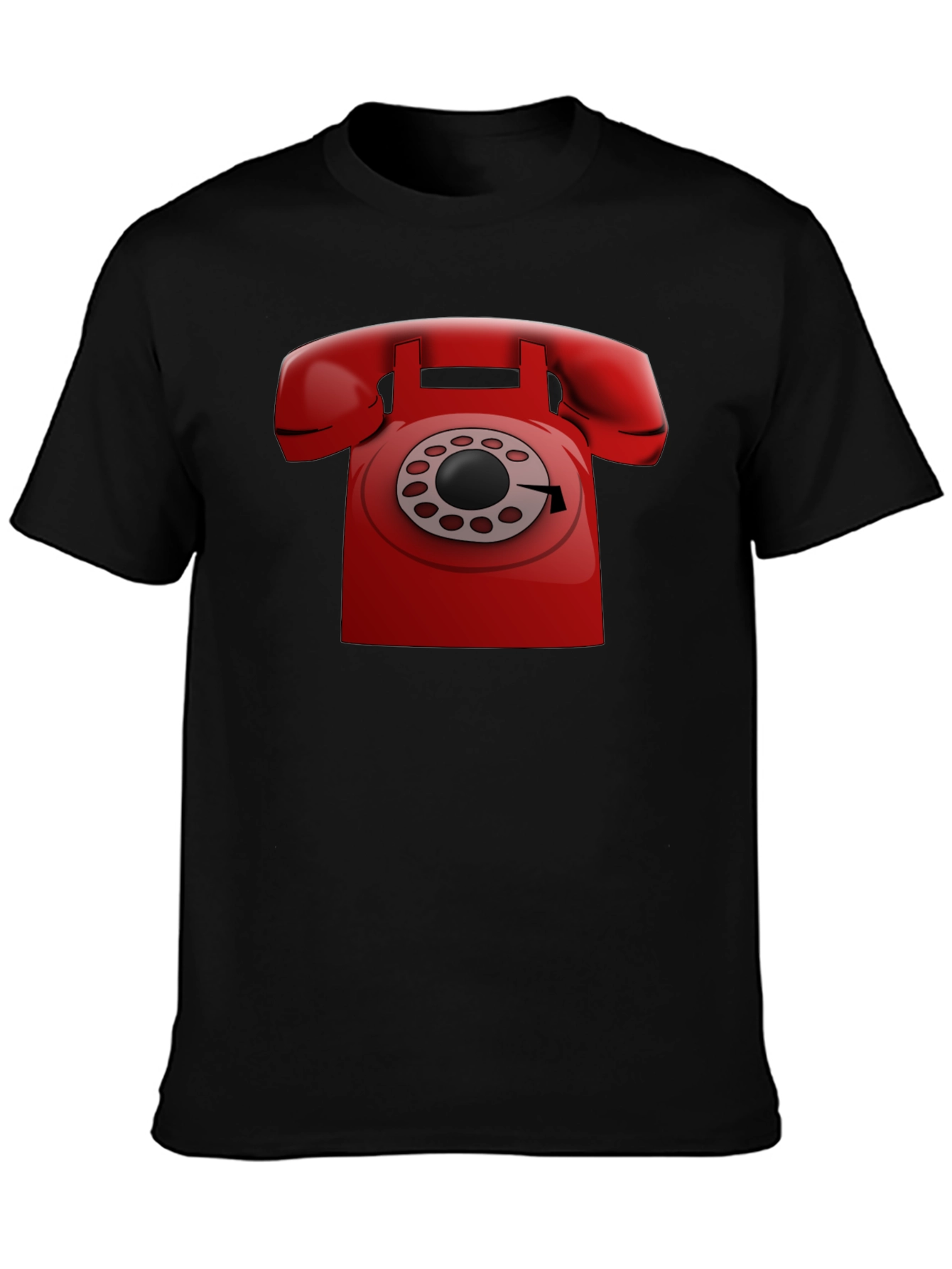 Retro Red Rotary Phone Graphic T-Shirt