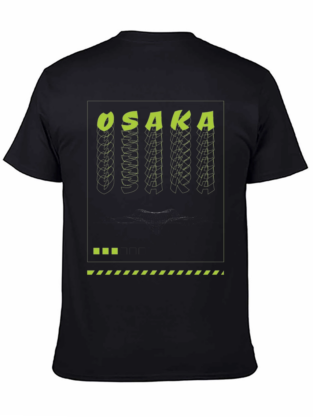 Osaka Graphic Print Black T-Shirt