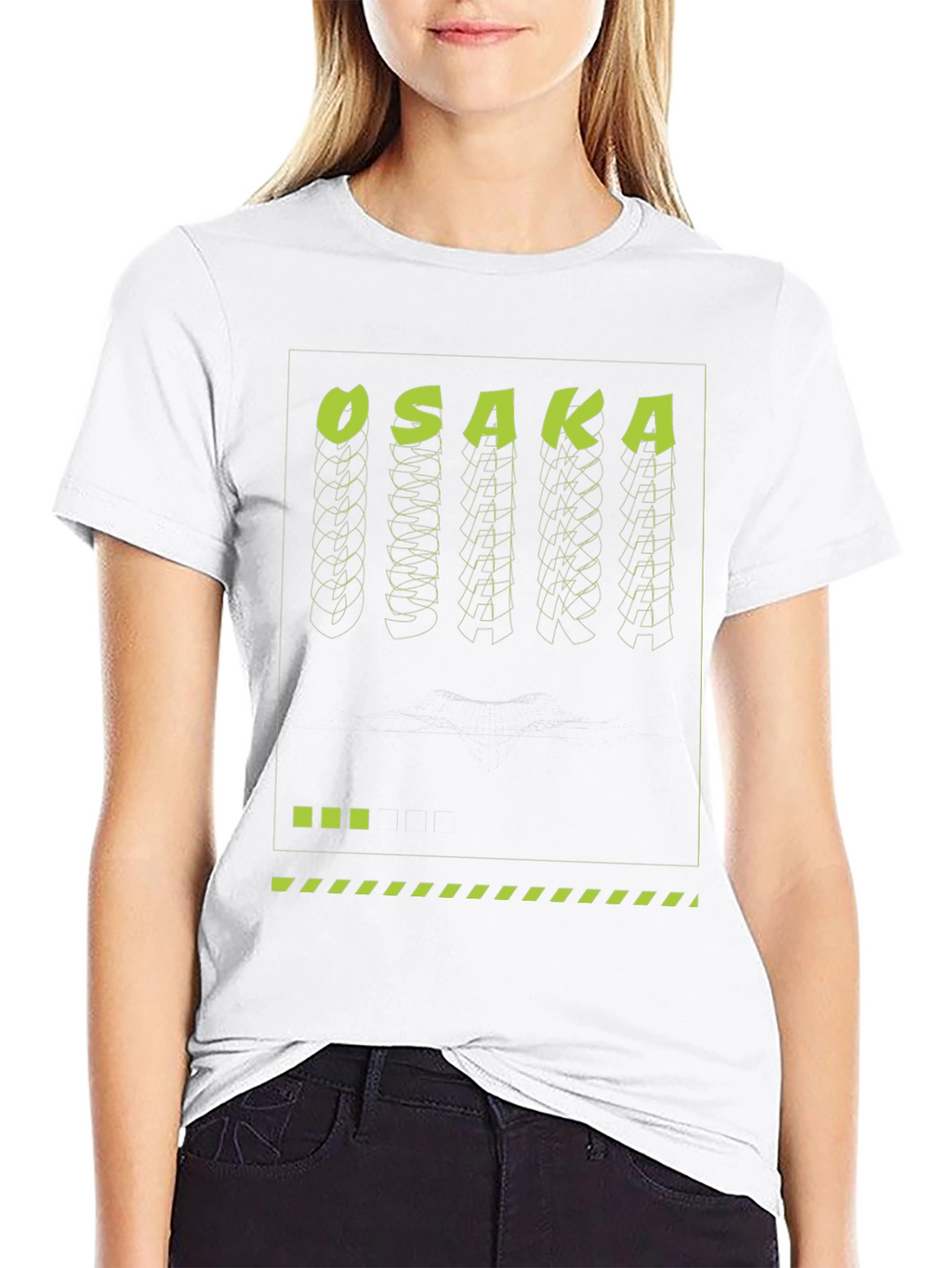 Osaka Graphic Print Black T-Shirt