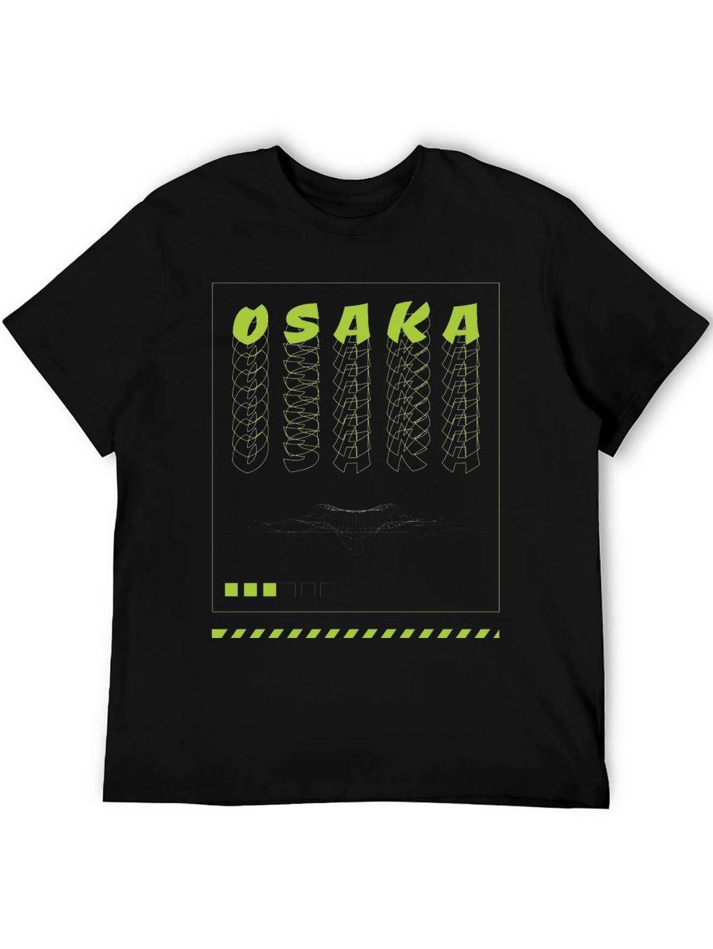 Osaka Graphic Print Black T-Shirt