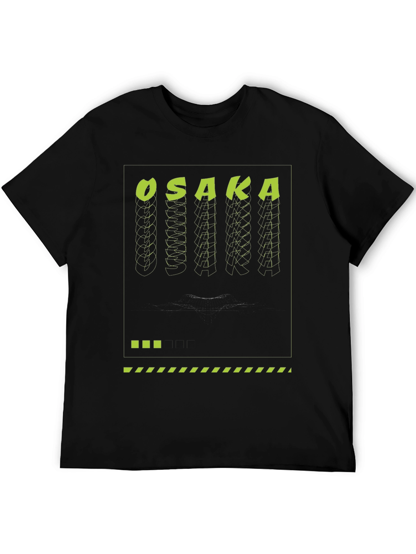 Osaka Graphic Print Black T-Shirt