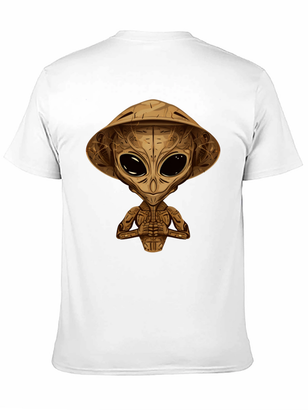 Alien Samurai Graphic Tee - Black Cotton T-Shirt