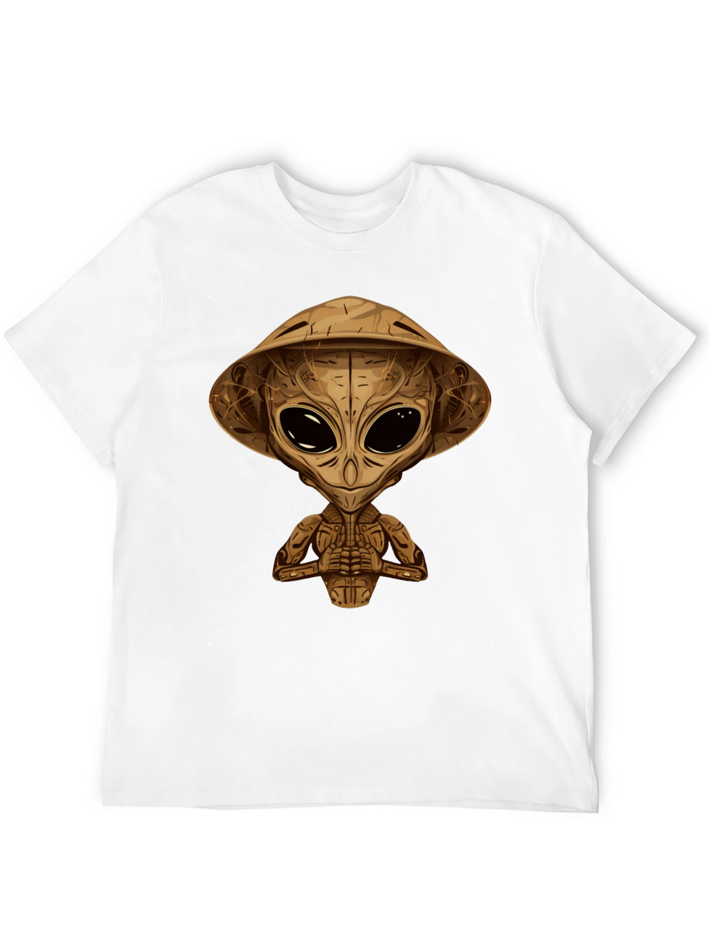 Alien Samurai Graphic Tee - Black Cotton T-Shirt