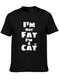Im Not Fat Im A Cat T-Shirt - Black