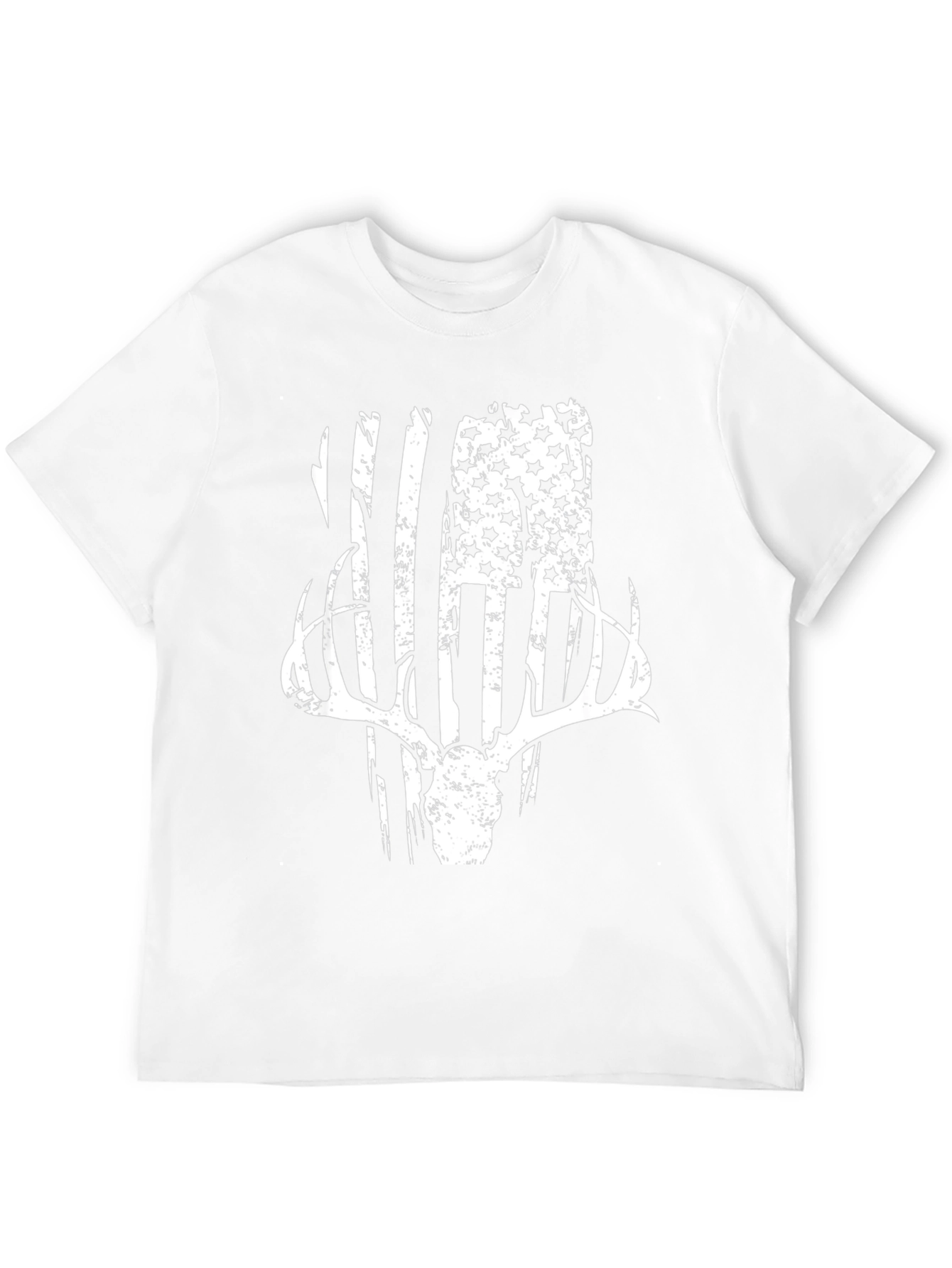 Patriotic Deer Skull Graphic Tee