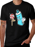 Funny Toothpaste vs. Lollipop Graphic Tee