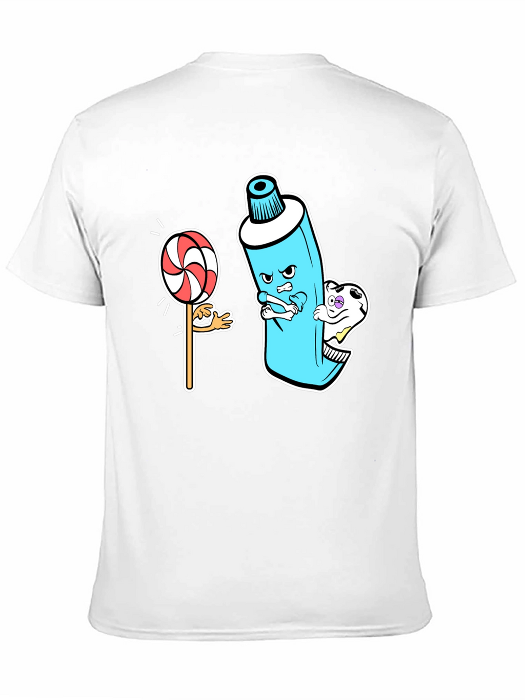 Funny Toothpaste vs. Lollipop Graphic Tee