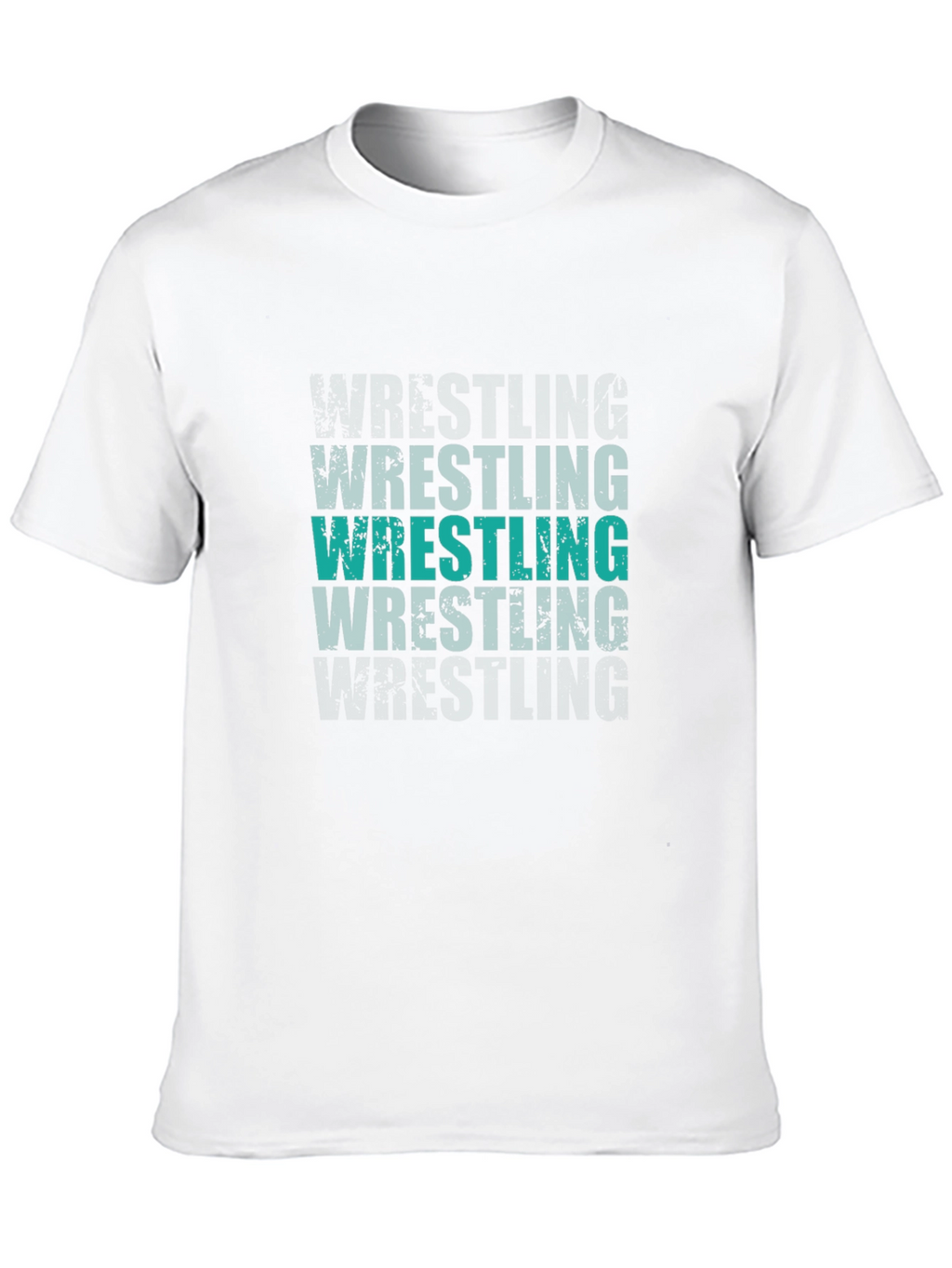 Wrestling T-Shirt: Distressed Graphic Print Tee