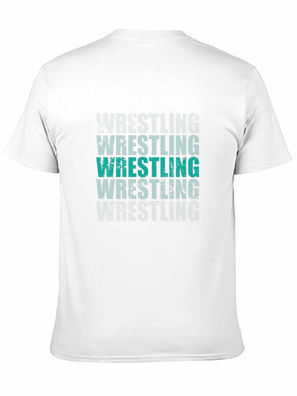 Wrestling T-Shirt: Distressed Graphic Print Tee