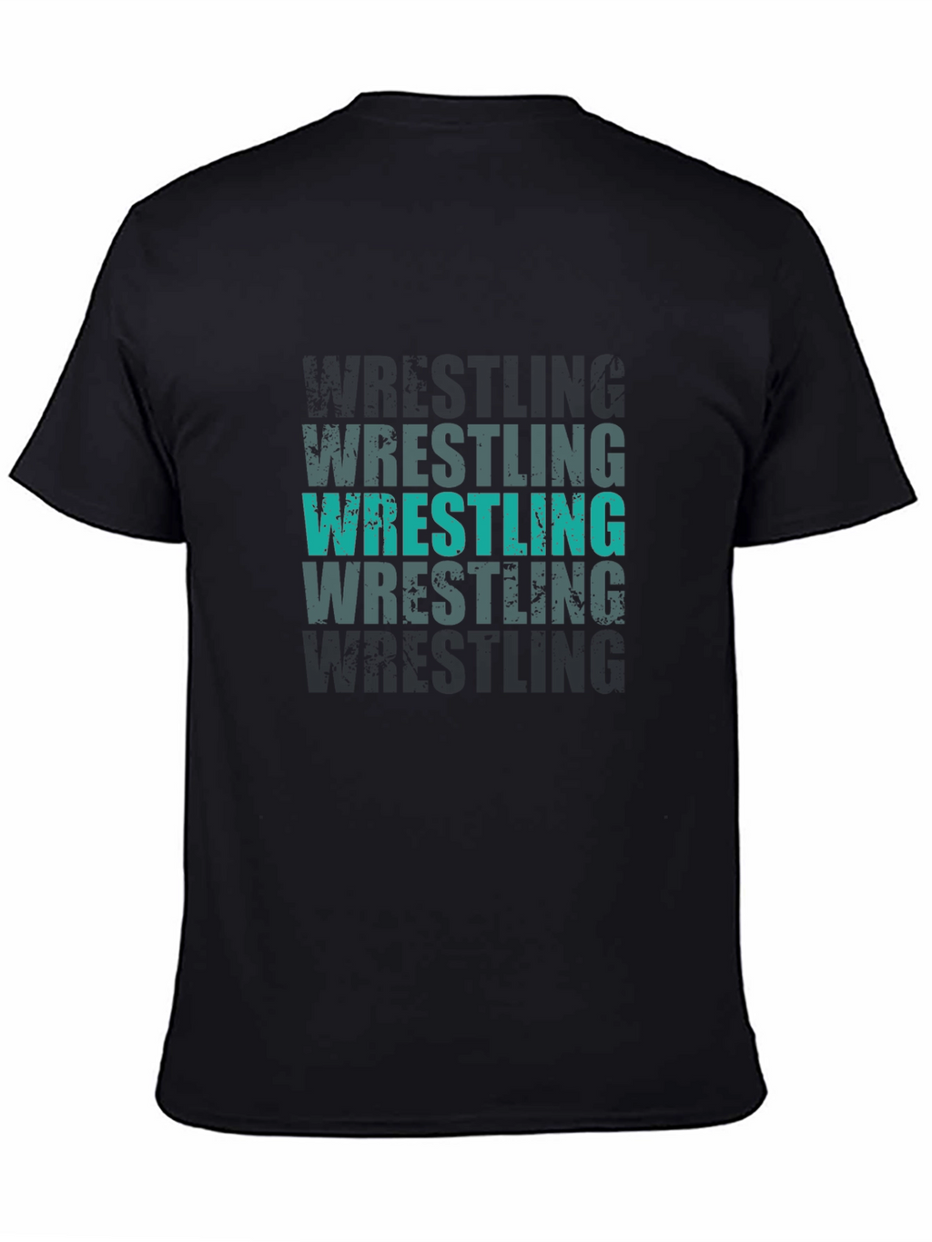 Wrestling T-Shirt: Distressed Graphic Print Tee