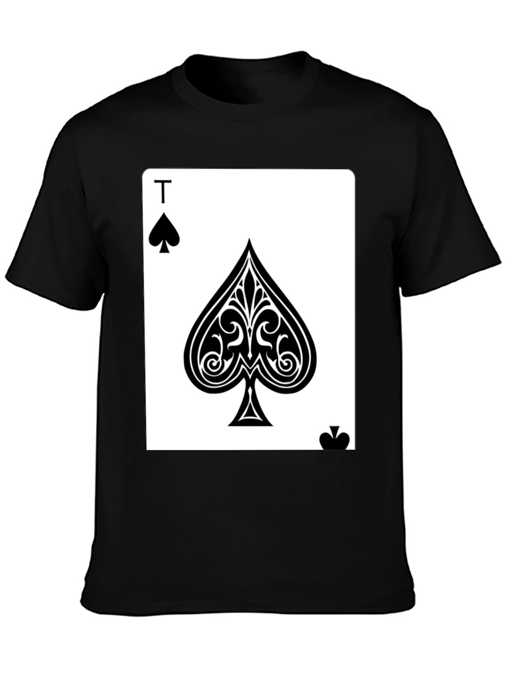 Ace of Spades Black T-Shirt - Poker Card Tee