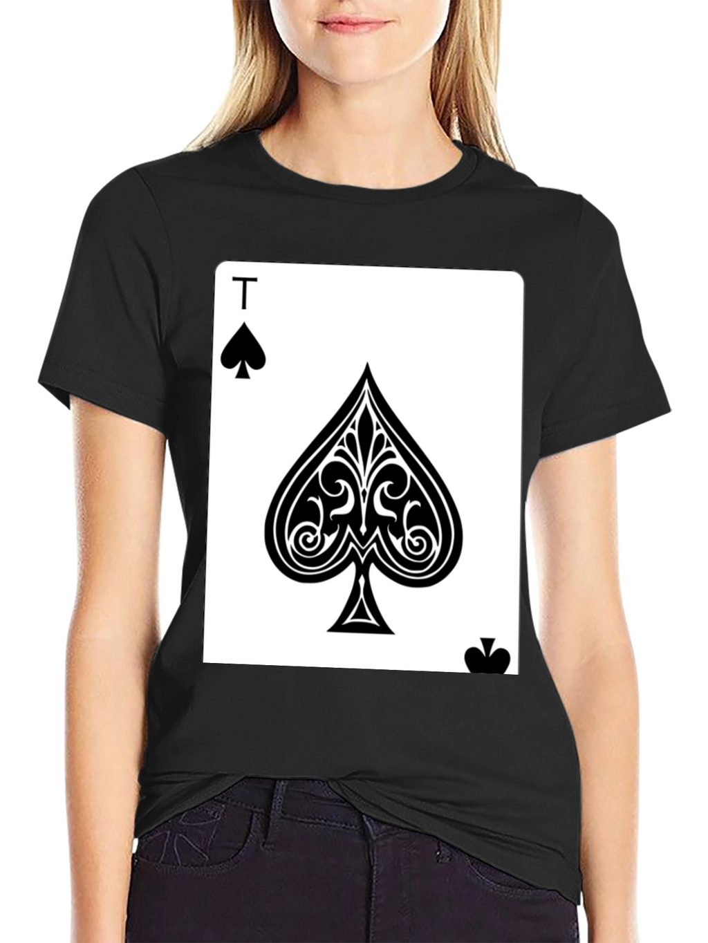 Ace of Spades Black T-Shirt - Poker Card Tee
