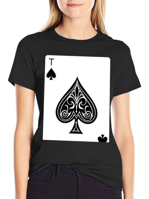 Ace of Spades Black T-Shirt - Poker Card Tee