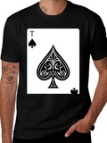 Ace of Spades Black T-Shirt - Poker Card Tee