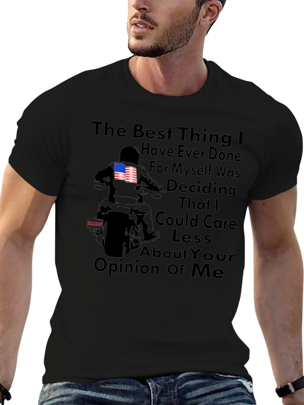 Care Less Motorcycle T-Shirt