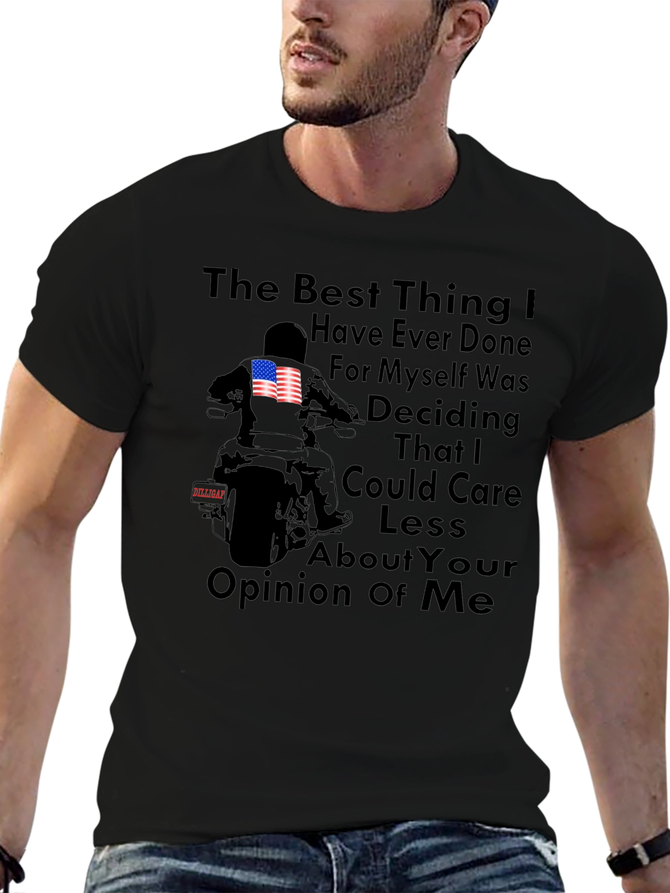 Care Less Motorcycle T-Shirt