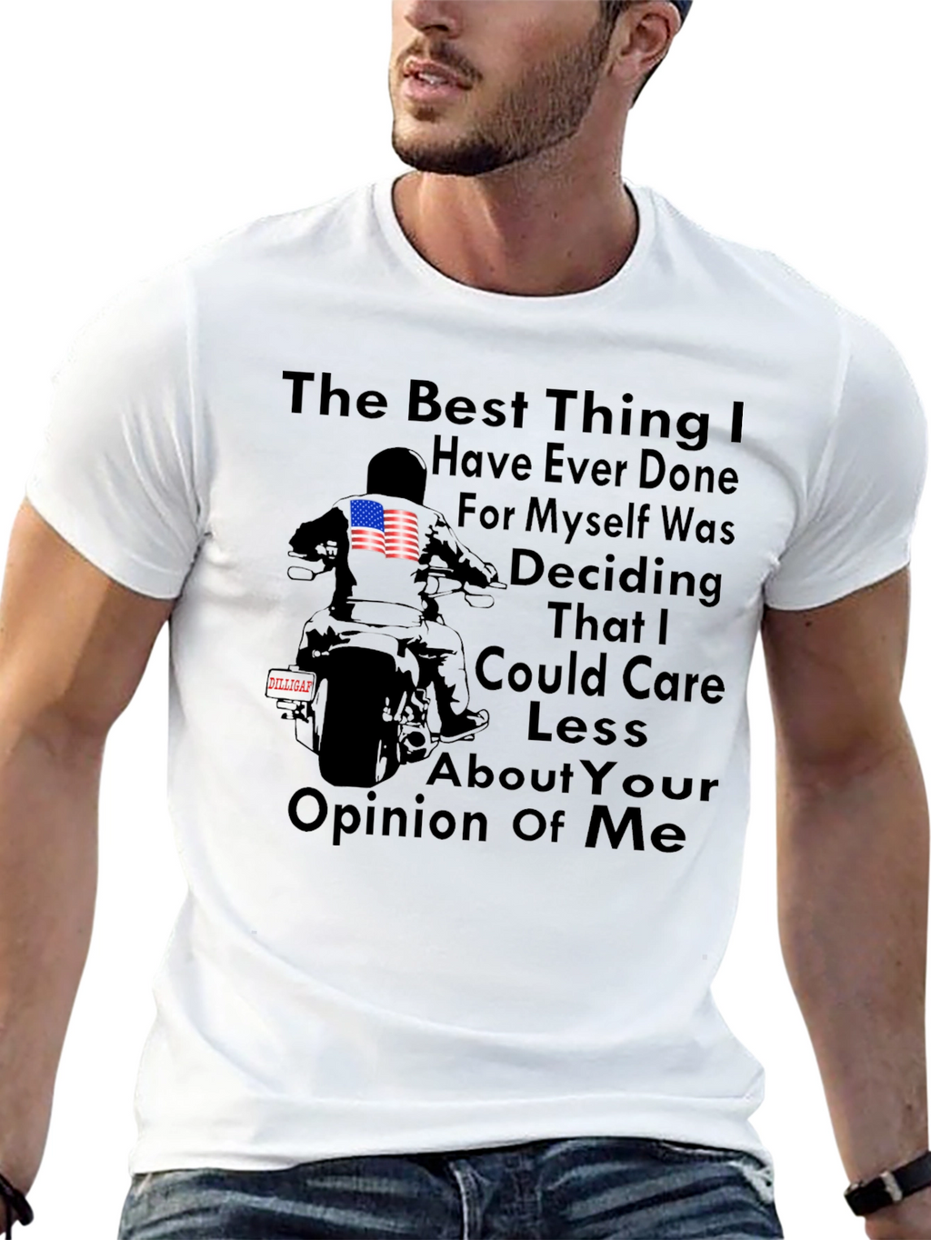Care Less Motorcycle T-Shirt