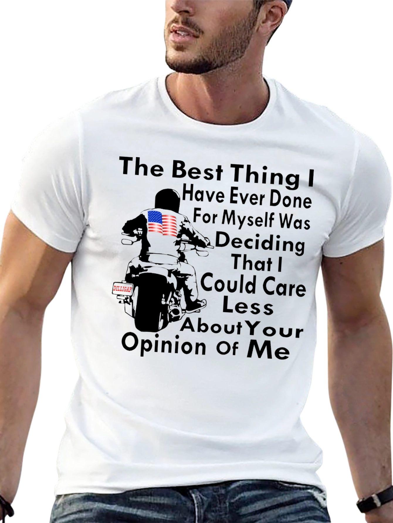 Care Less Motorcycle T-Shirt