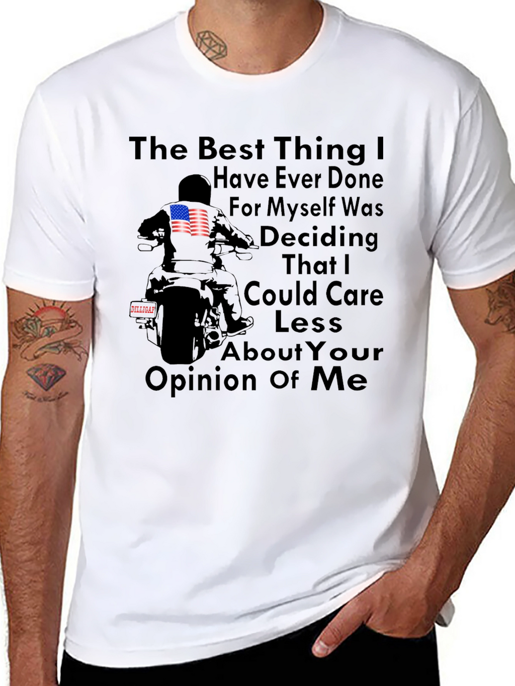 Care Less Motorcycle T-Shirt