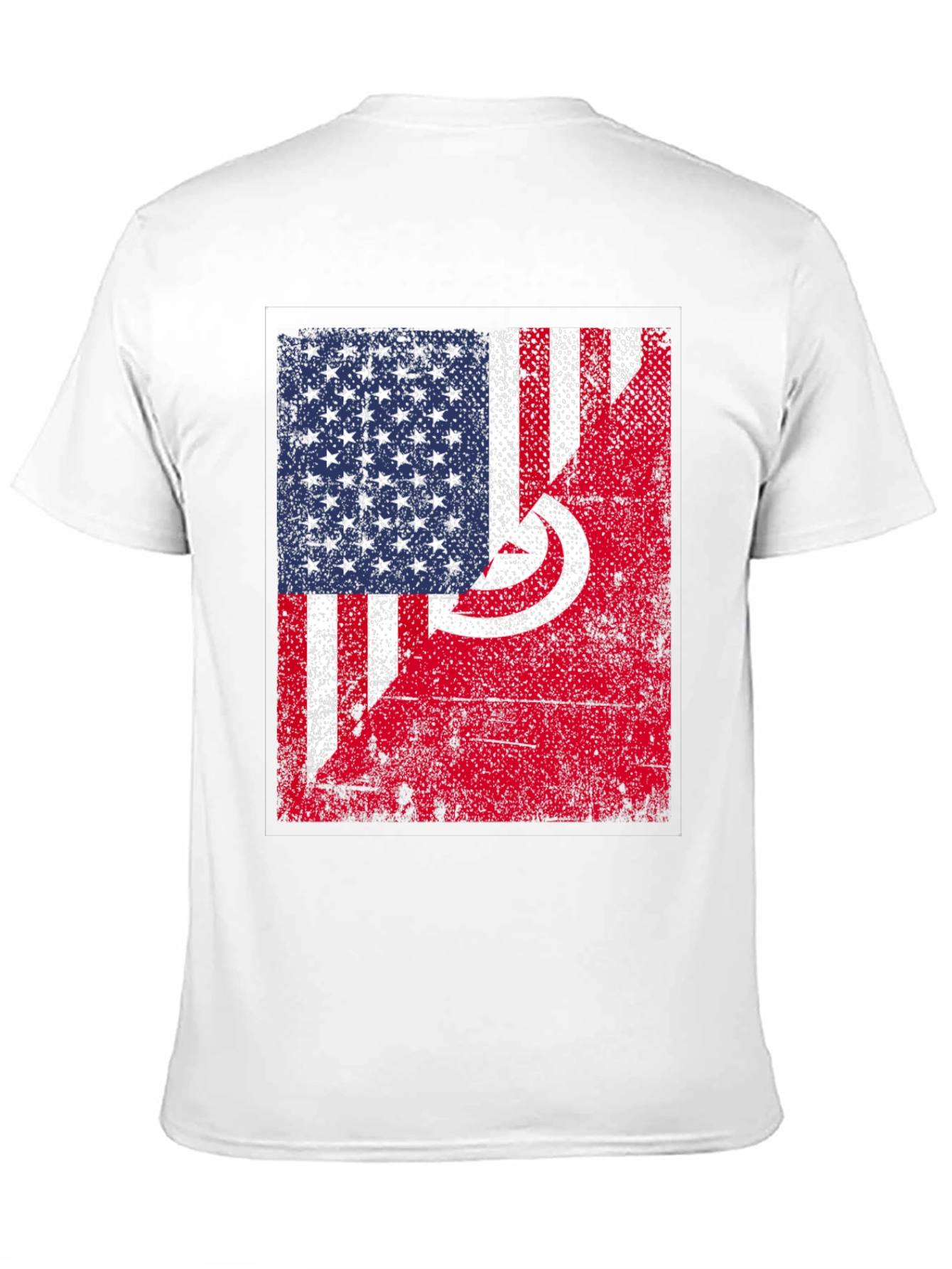 USA Tunisia Flags Graphic T-Shirt