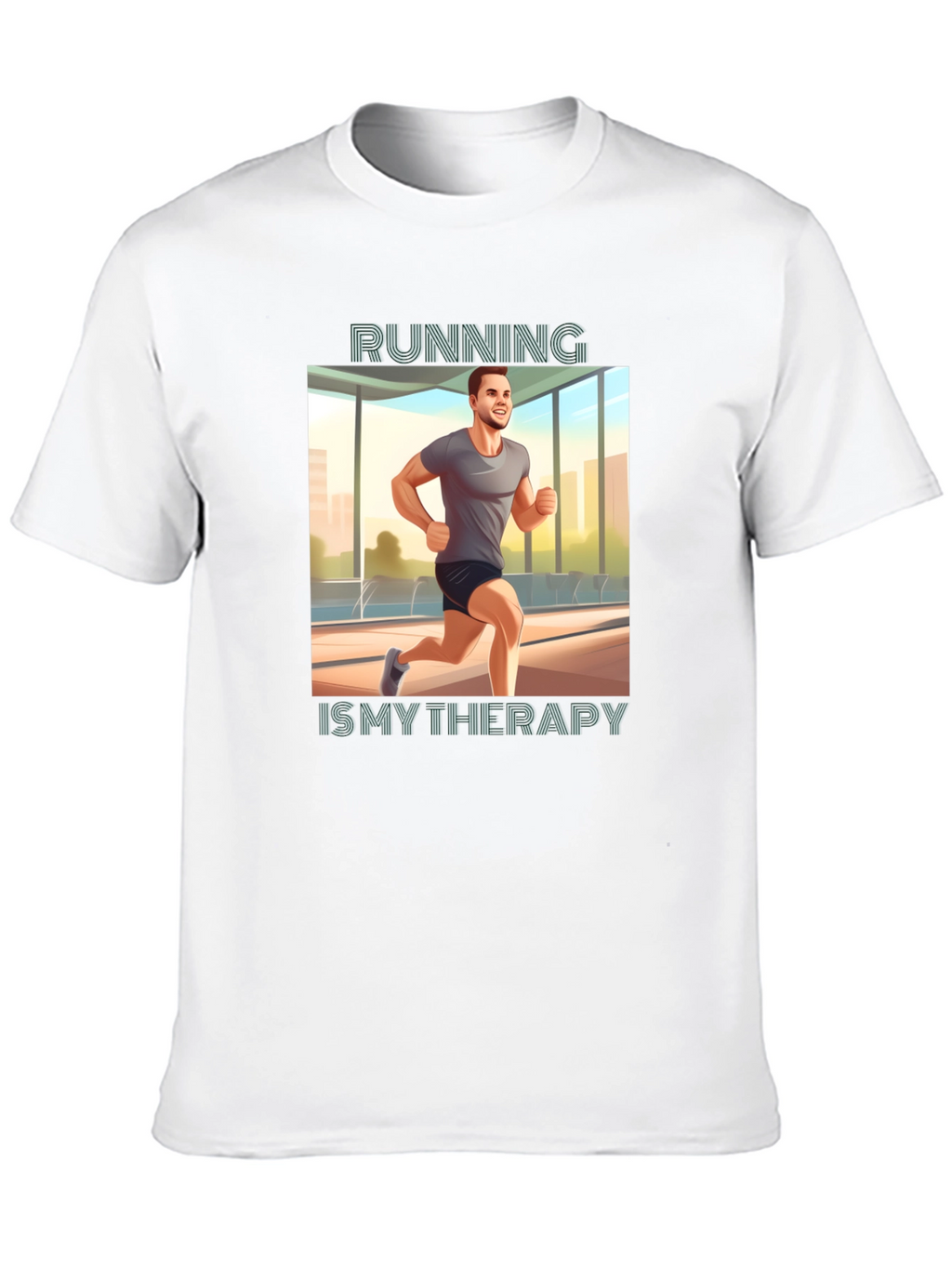 Running is My Therapy Graphic Tee