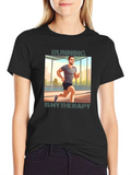 Running is My Therapy Graphic Tee