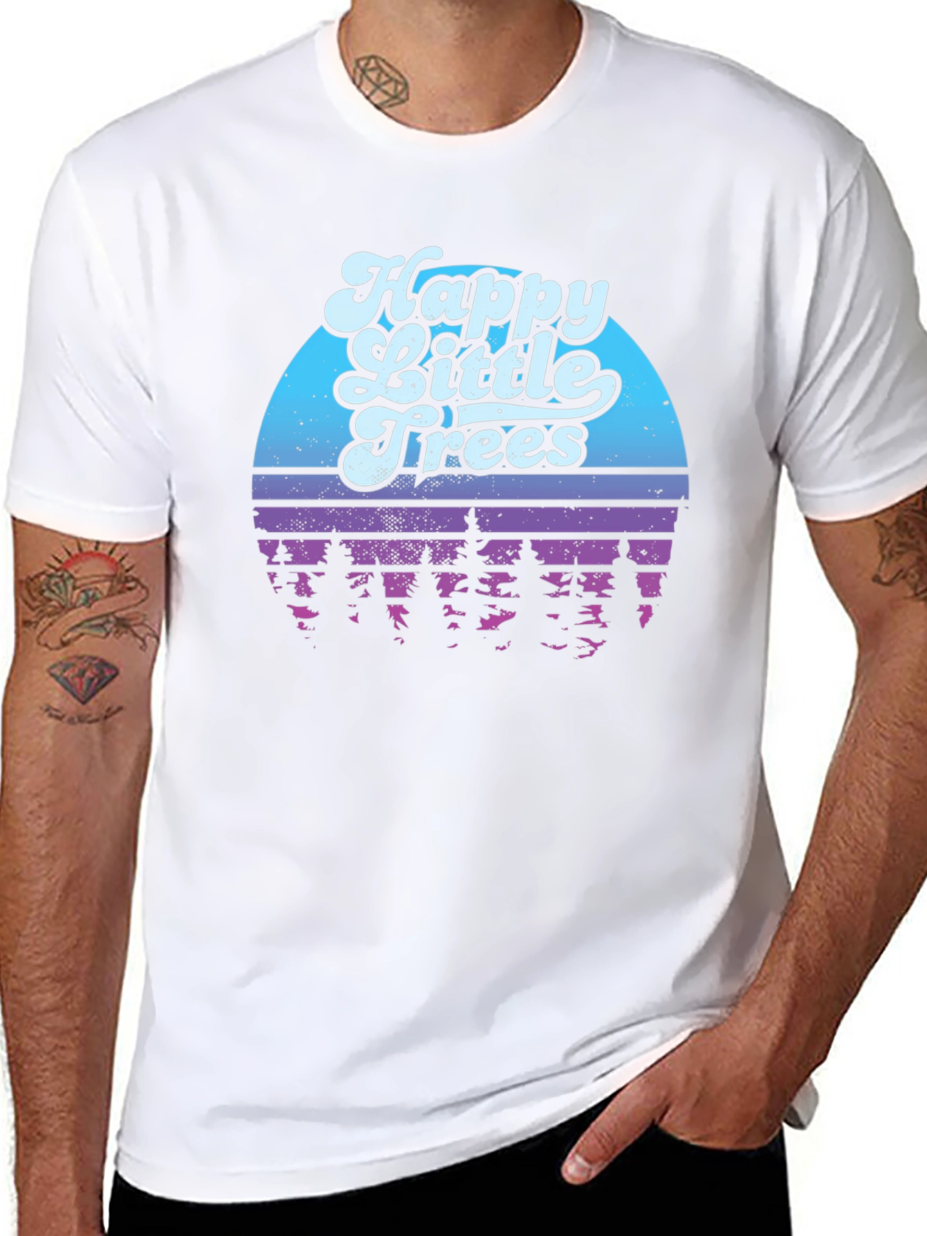 Happy Little Trees Graphic T-Shirt