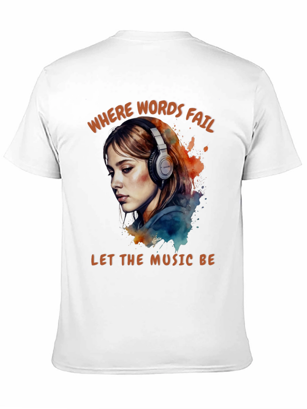 Words Fail Music Speaks Graphic Tee