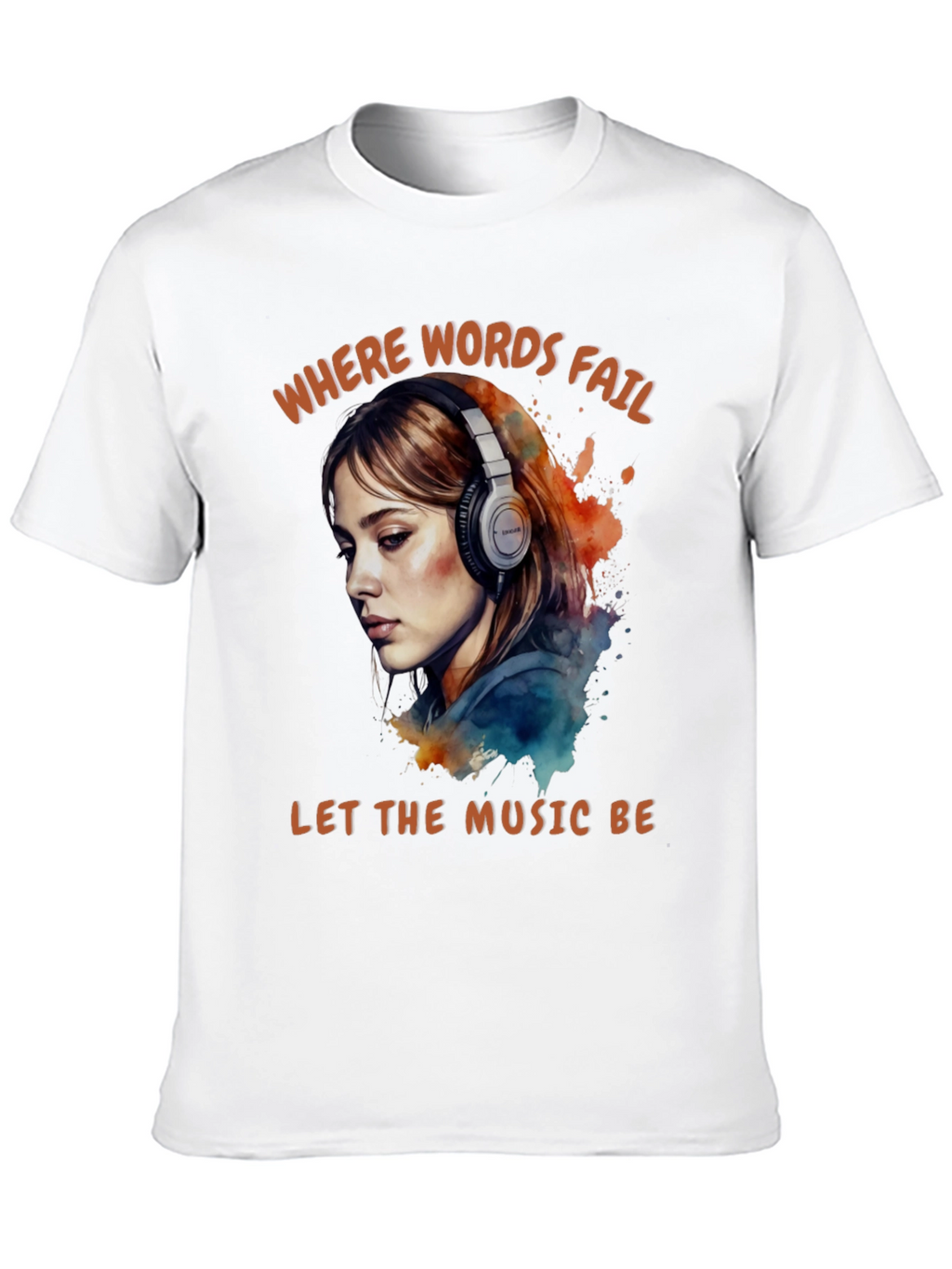 Words Fail Music Speaks Graphic Tee