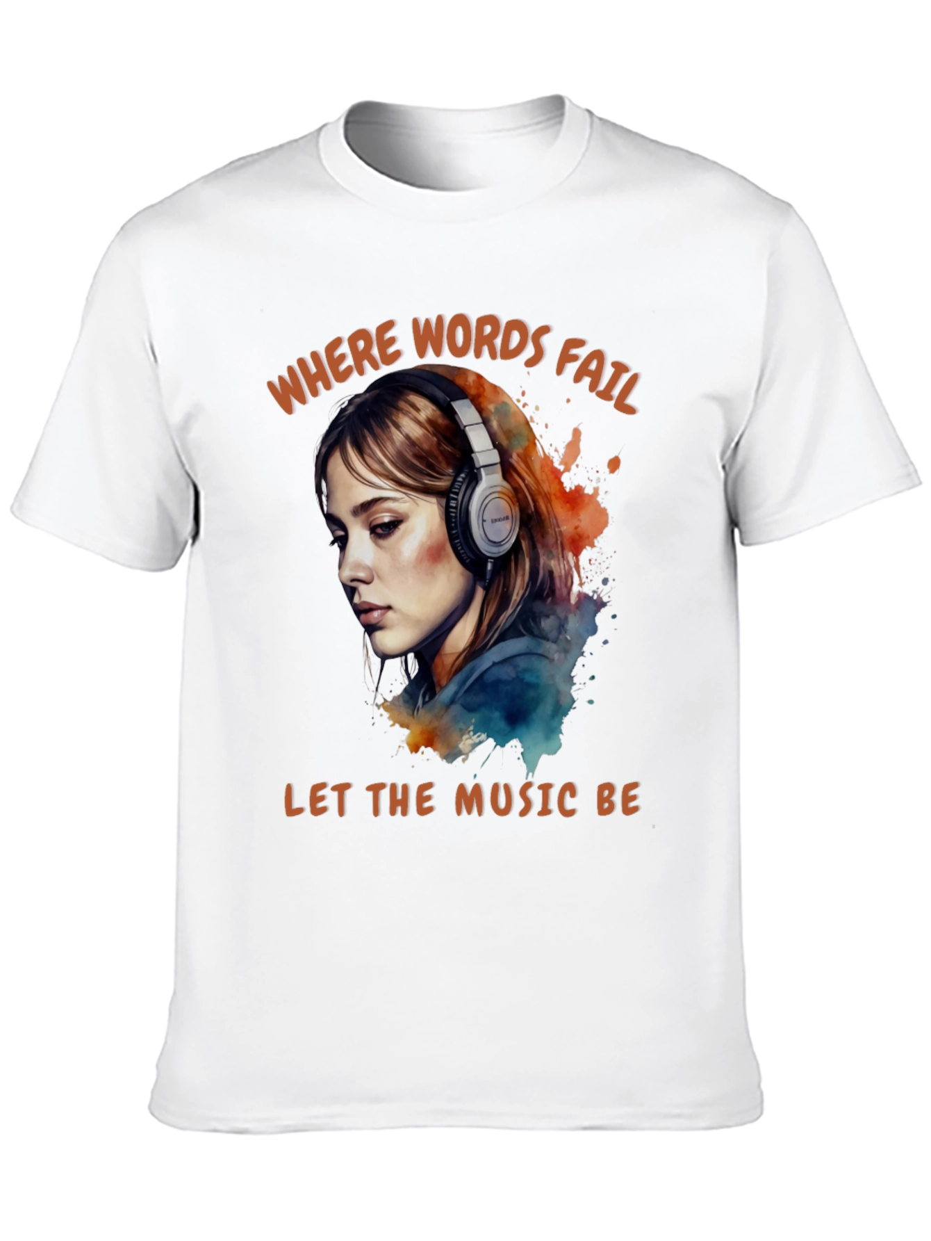 Words Fail Music Speaks Graphic Tee