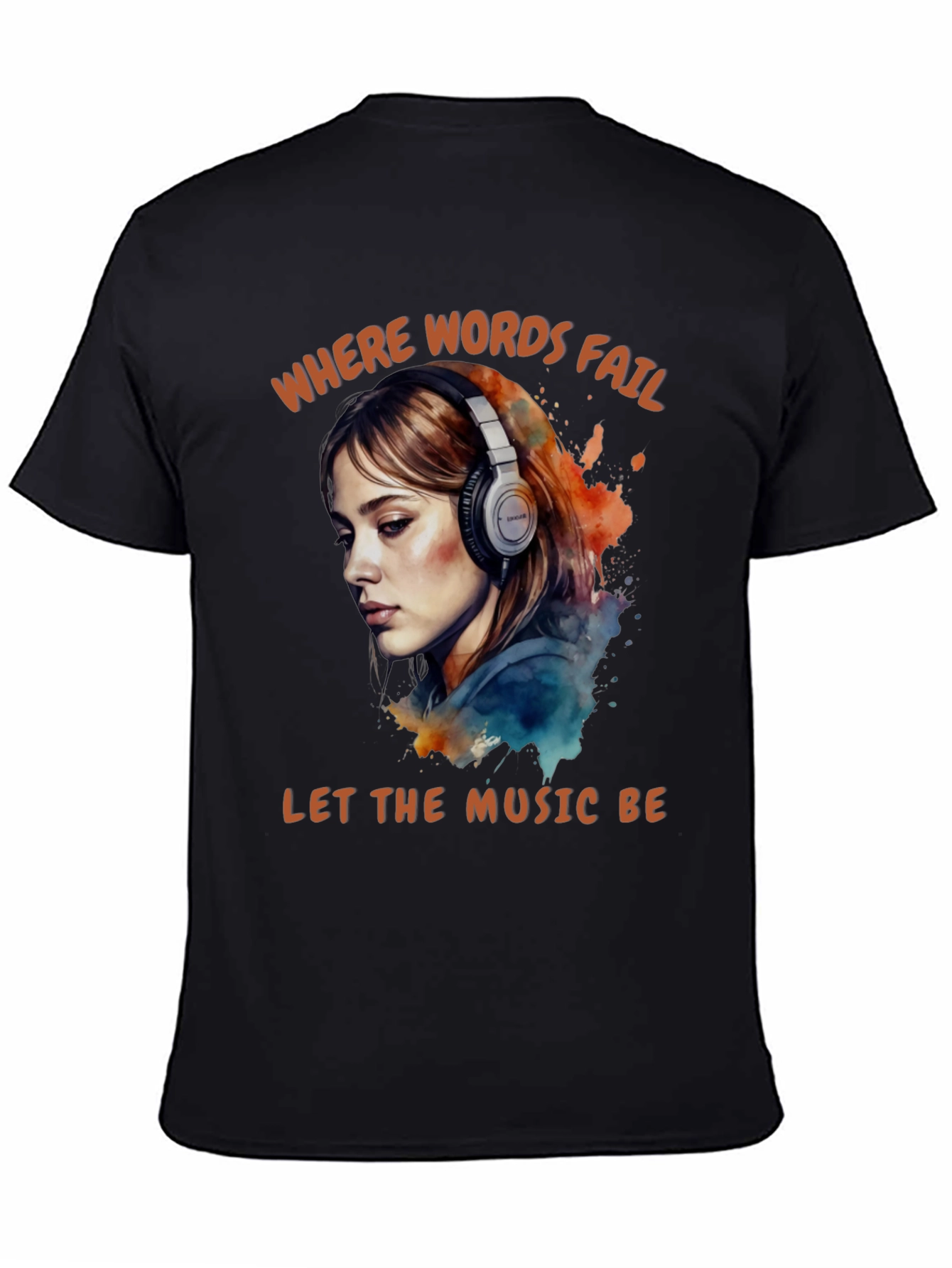 Words Fail Music Speaks Graphic Tee
