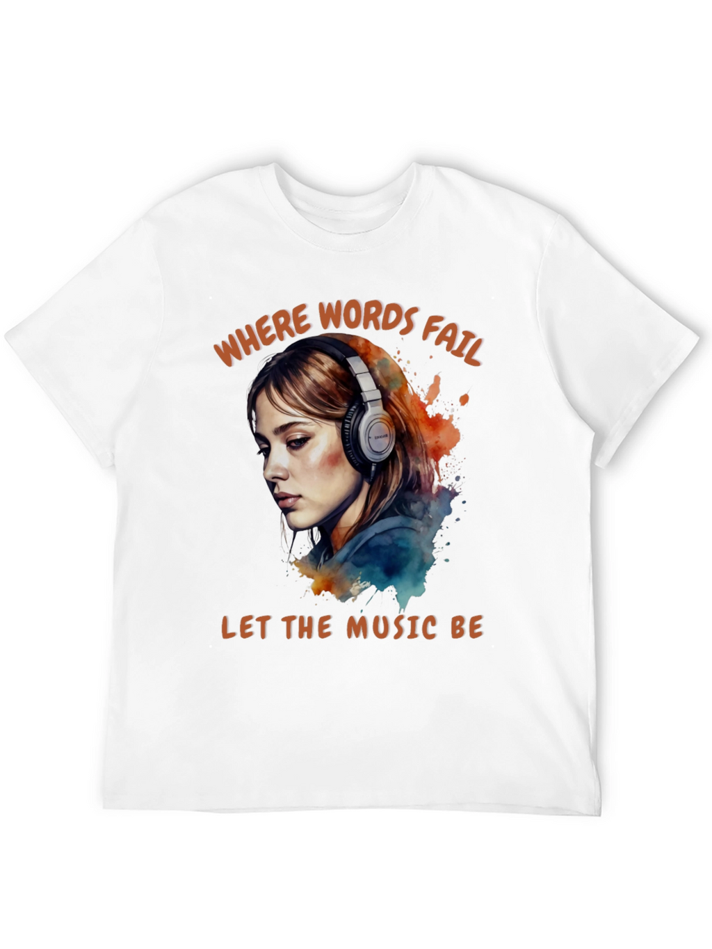 Words Fail Music Speaks Graphic Tee