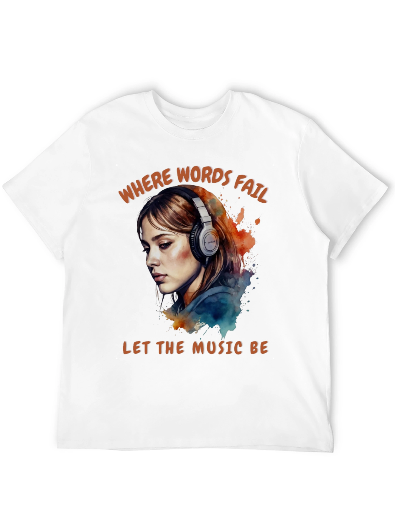 Words Fail Music Speaks Graphic Tee