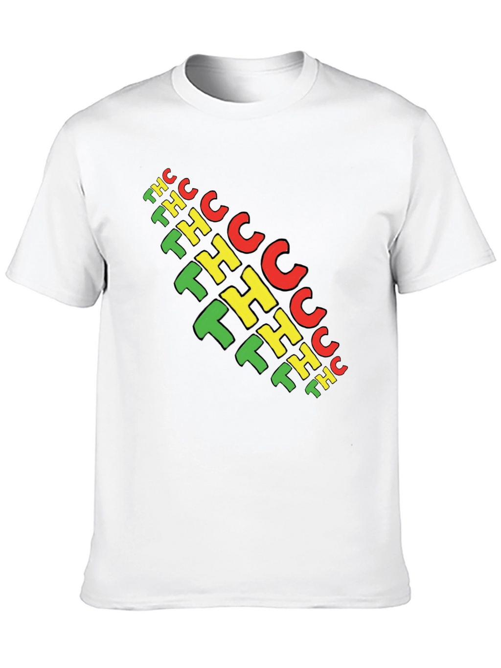 THC Graphic Print Black T-Shirt