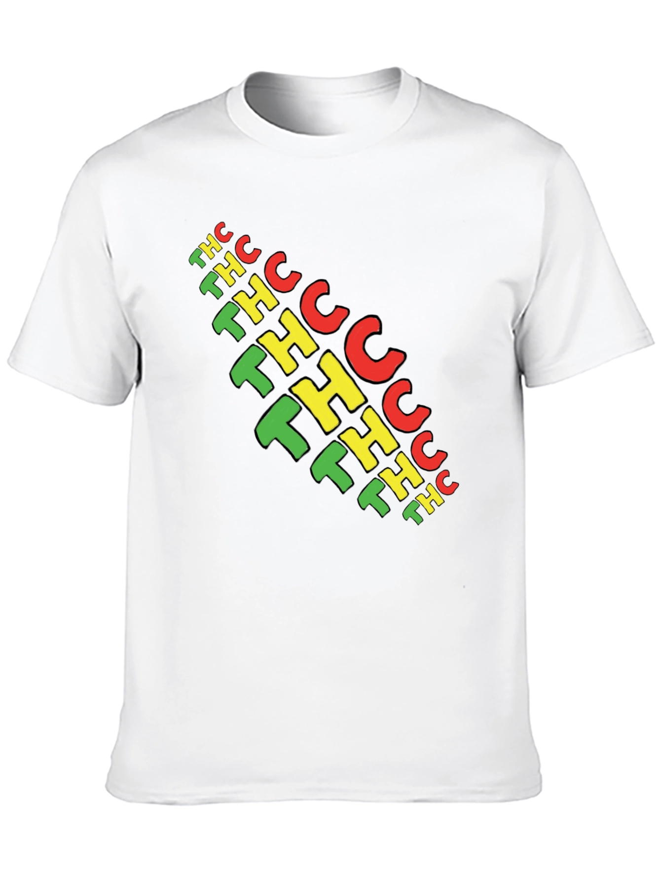 THC Graphic Print Black T-Shirt