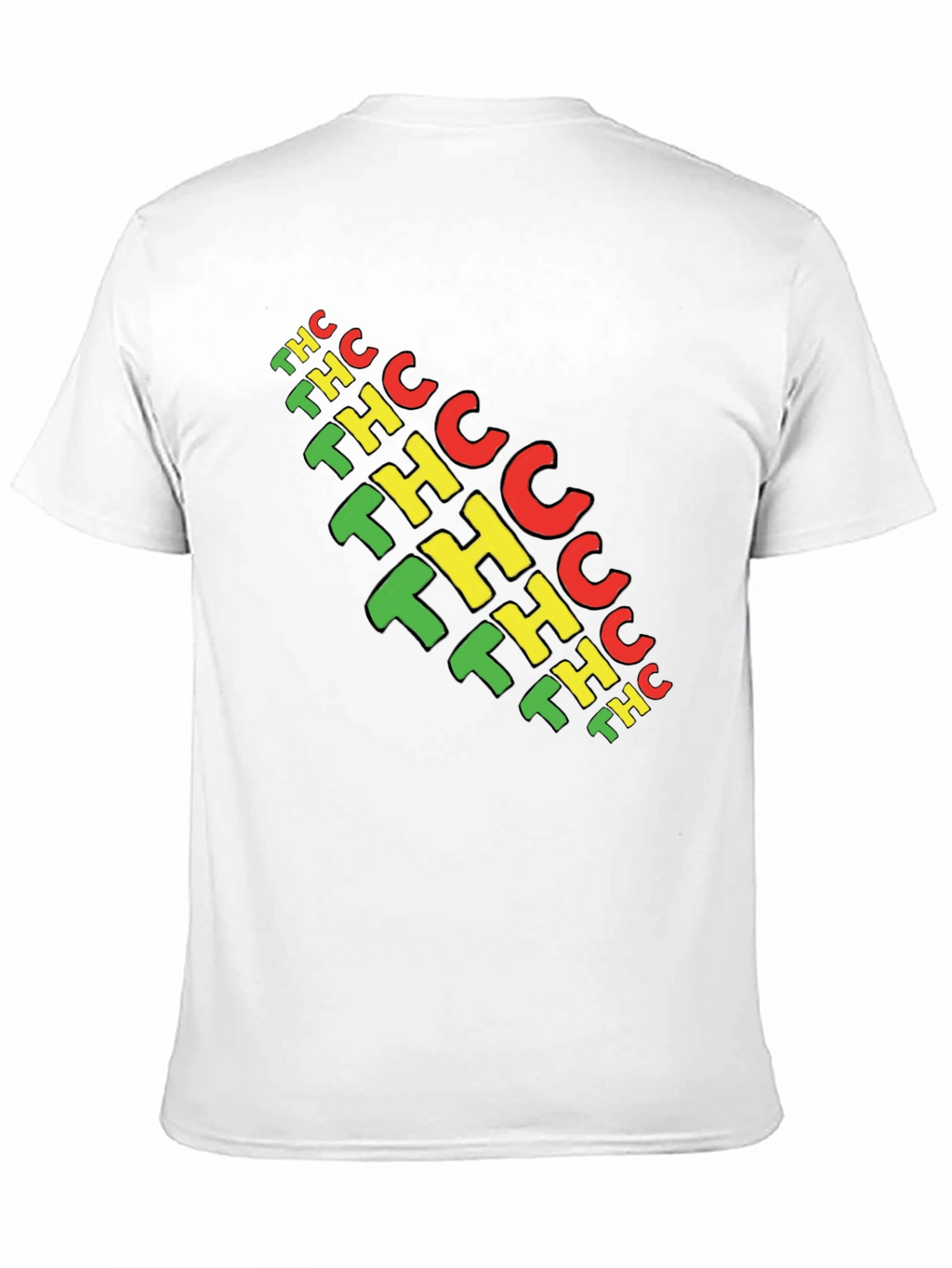 THC Graphic Print Black T-Shirt