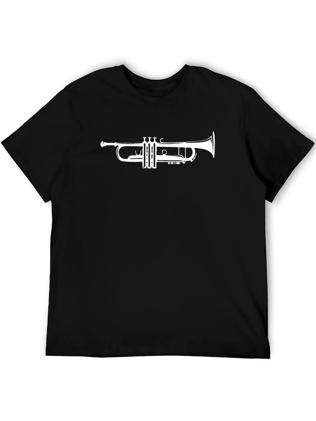 Trumpet Graphic Tee - Black Cotton T-Shirt