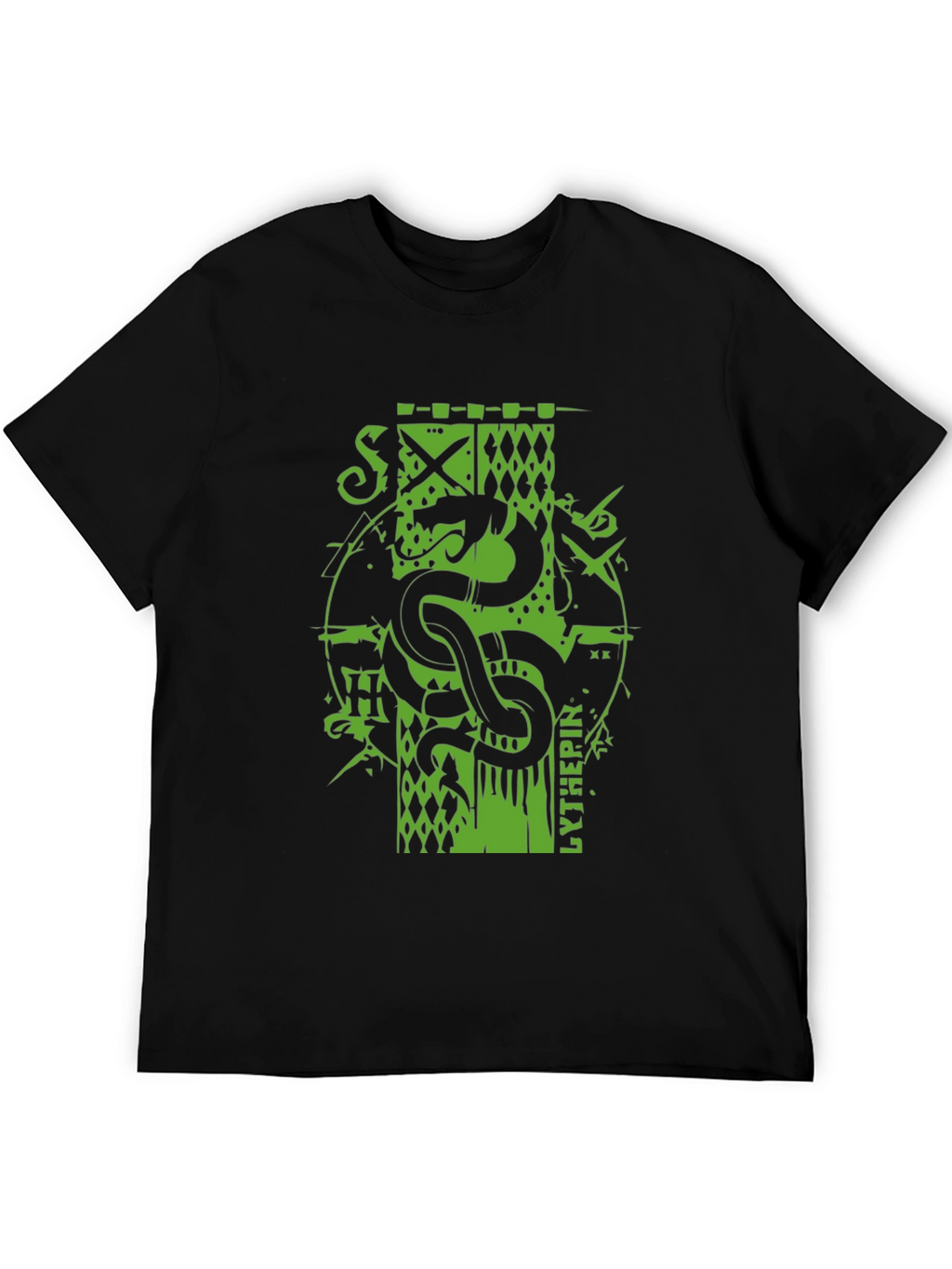 Serpent Crest Tee - Black Graphic T-Shirt