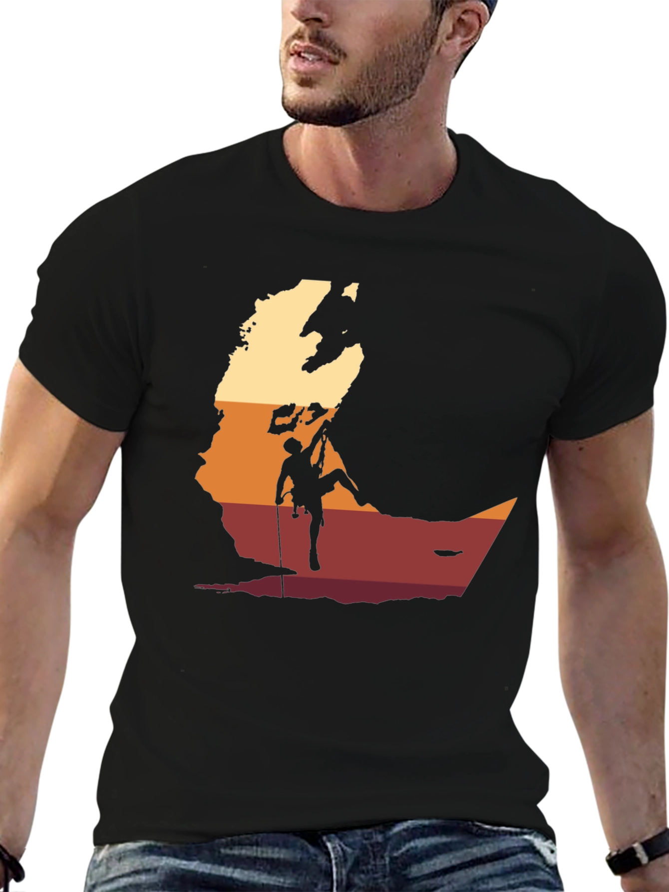 Rock Climbing Silhouette T-Shirt - Adventure Ready!