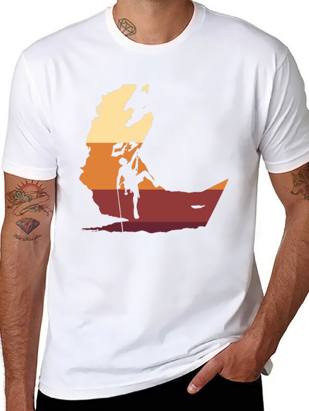 Rock Climbing Silhouette T-Shirt - Adventure Ready!
