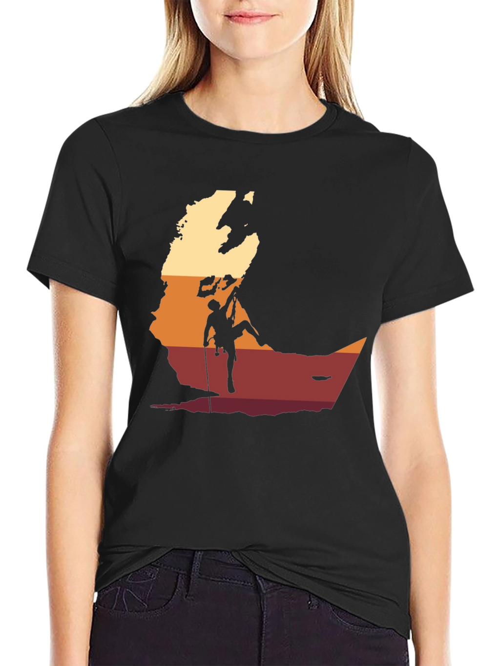 Rock Climbing Silhouette T-Shirt - Adventure Ready!