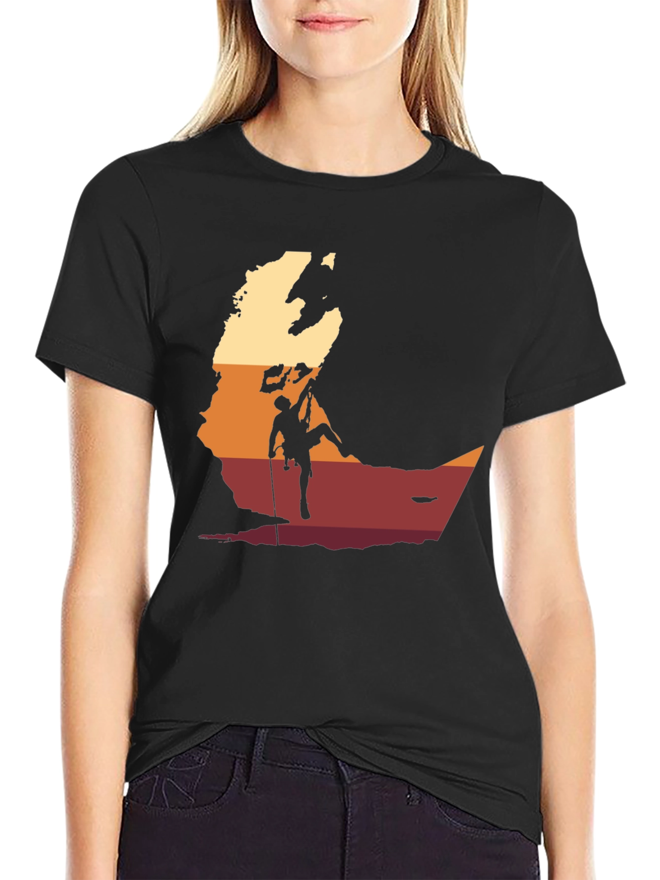 Rock Climbing Silhouette T-Shirt - Adventure Ready!