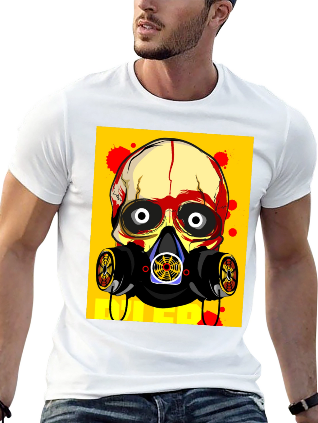 Skull Gas Mask Graphic Tee - Bold Streetwear Style